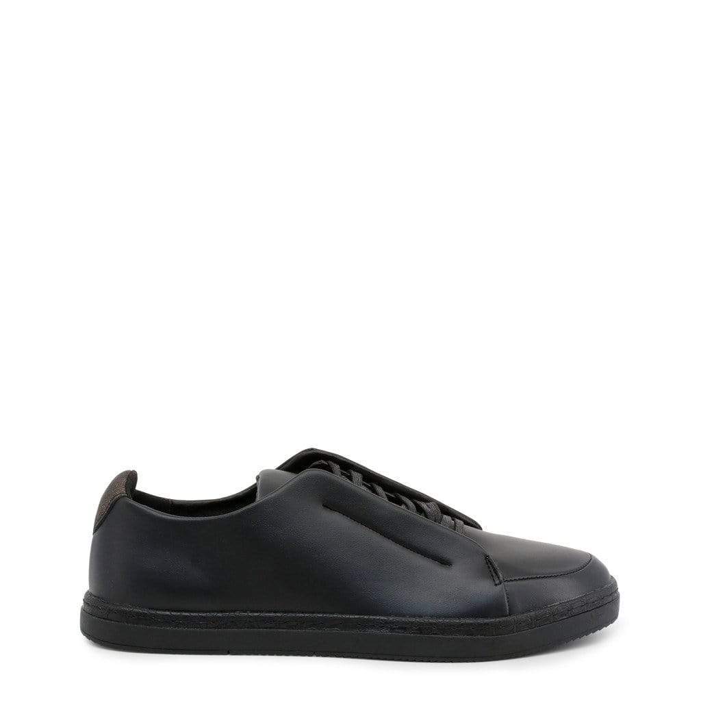 Stuart-black-black-45 Mens Low Top Lace-up Sneakers, Black - Size 45