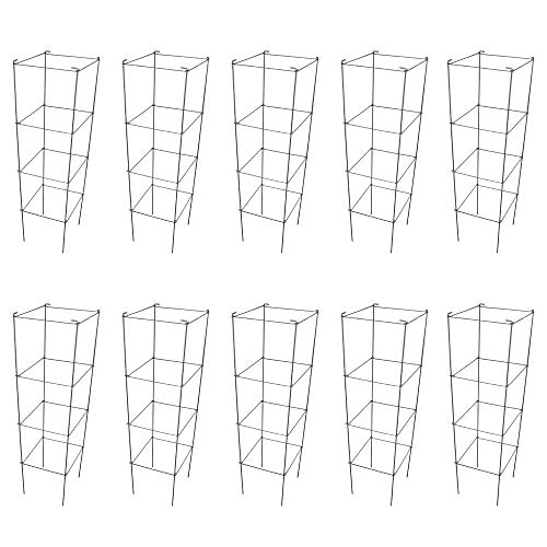 713049952956 12 X 46 In. Galvanized Square Folding Tomato Cage - Pack Of 10
