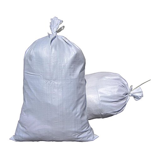 713049953465 17 X 27 In. Sand Bags Empty White Woven Polypropylene With Ties, Uv Protection - Pack Of 100