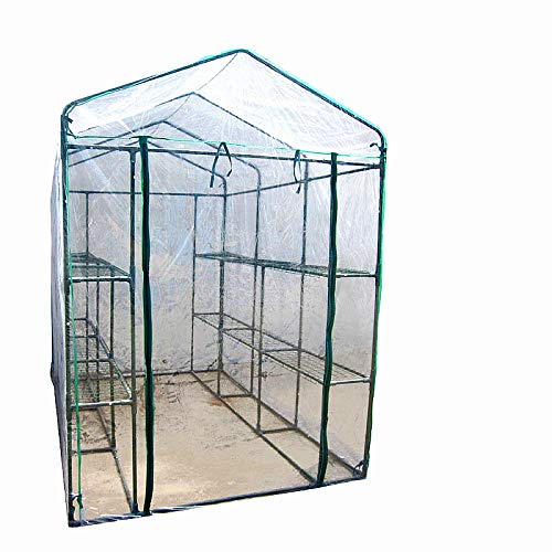 746695361391 Outdoor Portable Walk-in Garden The Greenhouse With 2 Tiers, 12 Shelves & Pvc Cover - 77 X 56 X 84 In.