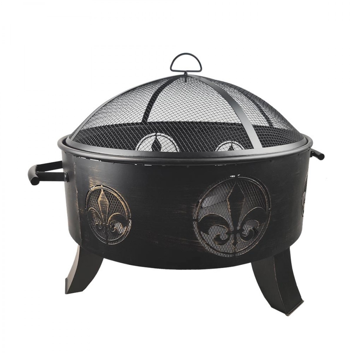 746695363197 24 In. Outdoor Fire Pit With Antique Bronze Effect