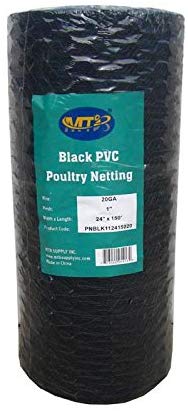 713049954134 24 In. X 150 Ft. - 1 In. 20 Gauge Pvc Hexagonal Poultry Netting, Chicken Wire - Black