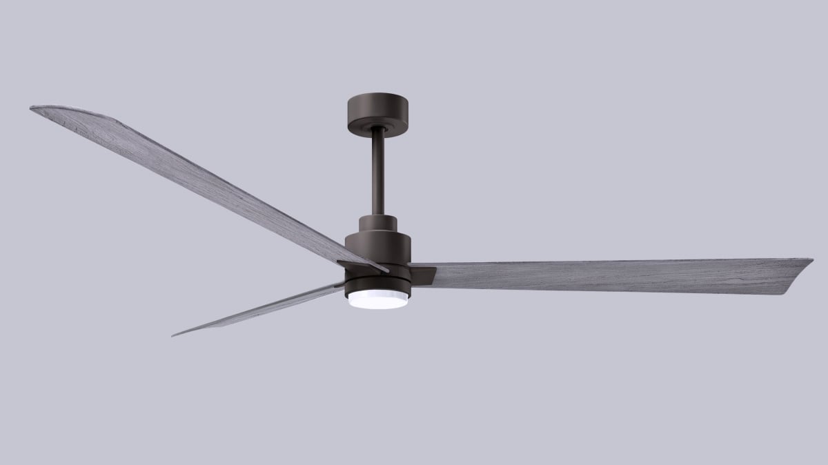 Picture of Atlas AKLK-TB-BW-72 72 in. Alessandra 3-Blade Transitional Ceiling Fan with Barnwood Blades&#44; Textured Bronze