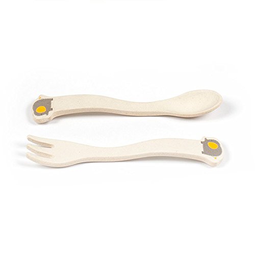 Tf0754ef Elephant Spoon & Fork, Pack Of 2