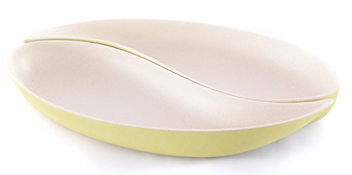 Pisces Server Two-piece Bamboo Serving Dish, Avocado & Natural