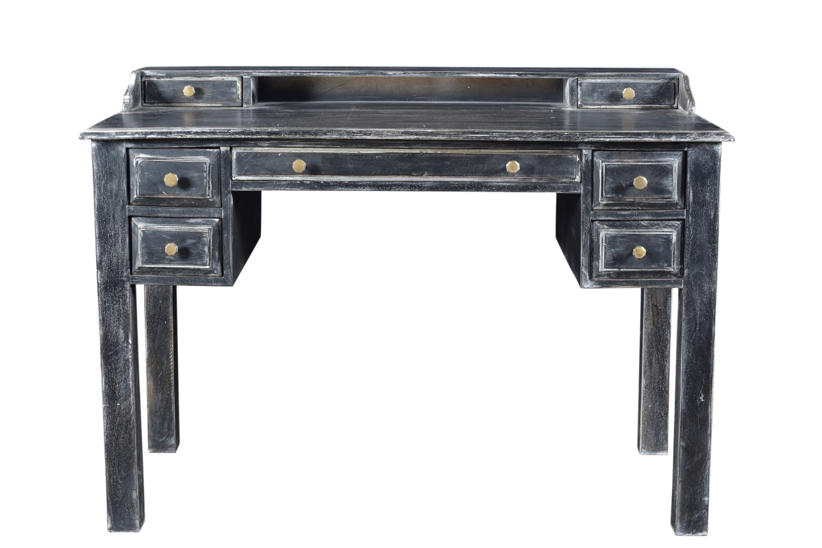 Martin 7-Drawer Desk, Black