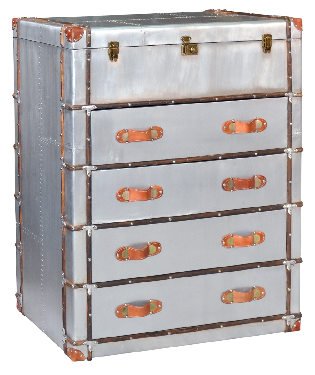Pilot 4-Drawer Chest, Silver