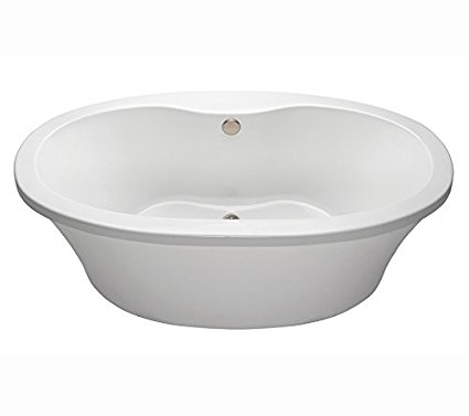R6636ofsvs-b Center Drain Freestanding Soaking Tub-virtual Spout - Biscuit