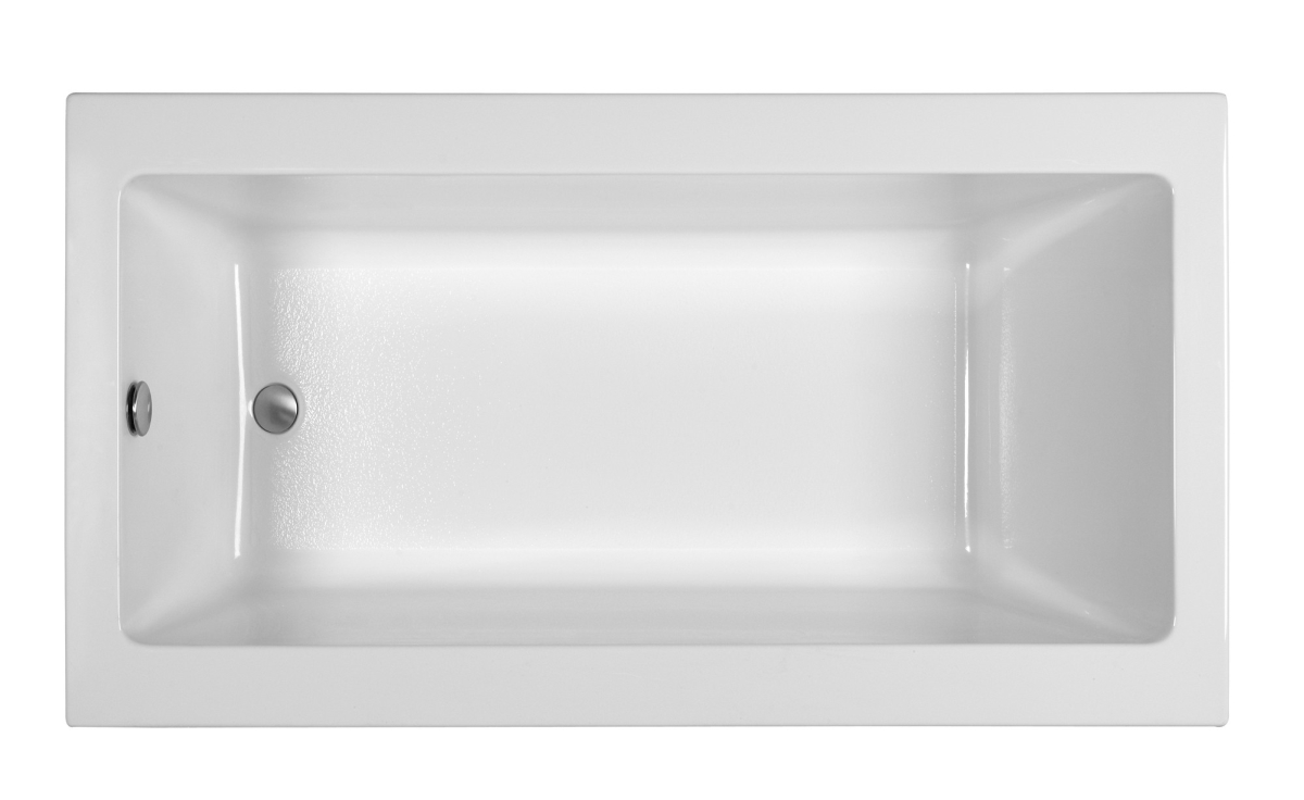 R6636rfsx-w Center Drain Freestanding Soaking Tub, White