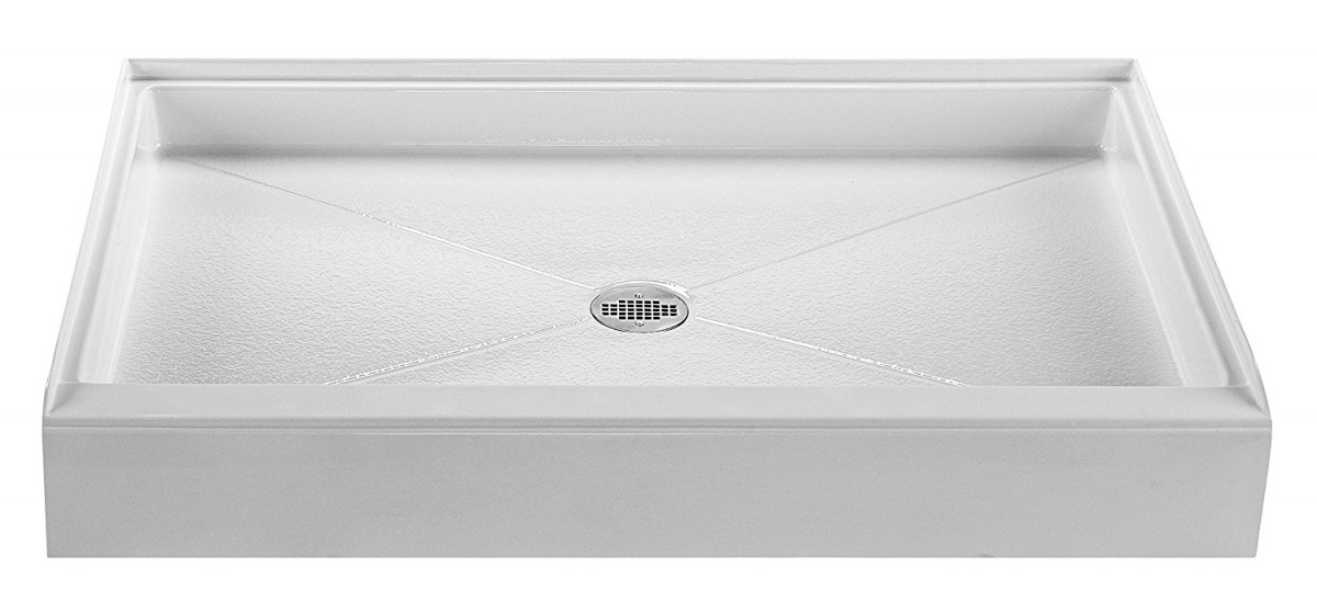 48 X 32 In. Shower Base With Center Drain, White