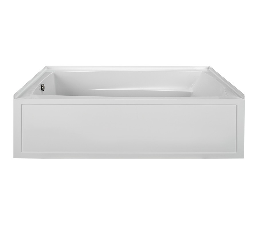 Integral Skirted End Drain Soaking Bath, Biscuit - 72 X 42 X 21 In. - Right Hand
