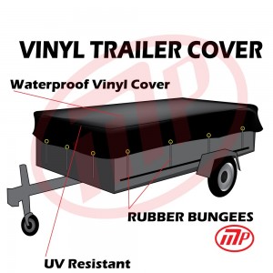 Ps Umt-vtt15-b2020 20 X 20 Ft. Light Weight Waterproof Vinyl Trailer Tarp With 9 In. Rubber Bungee, 10 Pieces