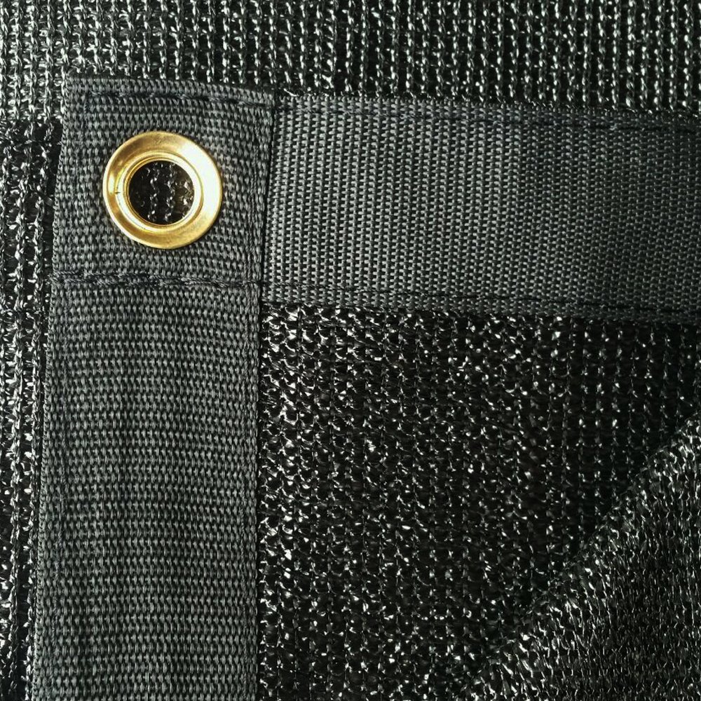 10 X 14 Ft. 90 Percent Premium Fabric Sail Sun Shade Cloth - Black