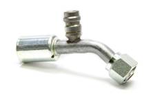 Vintage Air VIN35522-VUG AC Refrigerant 45 deg 8 AN Hose Crimp to 8 AN Female O-Ring Hose End Fitting with Charge Port Vintage Air VIN35522-VUG AC Refrigerant 45 deg 8 AN Hose Crimp to 8 AN Female O-Ring Hose End Fitting with Charge Port