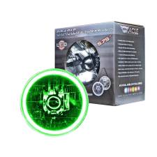 Oracle Lighting Technologies ORA6904-004 5.75 in. OD Halo LED Ring Requires H4 Bulb Sealed Beam Headlight Green - Glass & Plastic Oracle Lighting Technologies ORA6904-004 5.75 in. OD Halo LED Ring Requires H4 Bulb Sealed Beam Headlight Green - Glass & Plastic