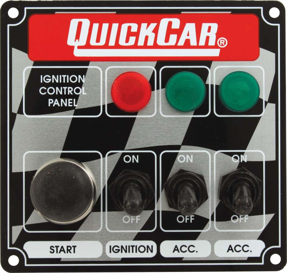 Qrp50-025 Icp01 Ignition Panel - Ignition Switch - 2 Accessory Switch With Start Button & 3 Pilot Lights