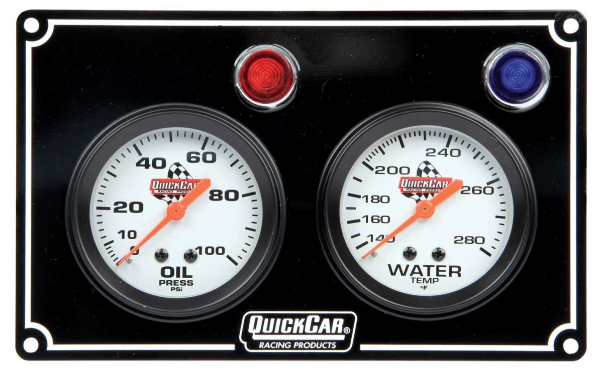 Qrp61-6701 2 Gauge Panel Assembly With Warning Lights - Op-wt, Black