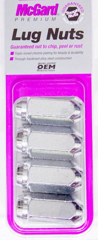 64020 14 Mm X 2 Duplex Conical Seat Lug Nut - Chrome, Pack Of 4