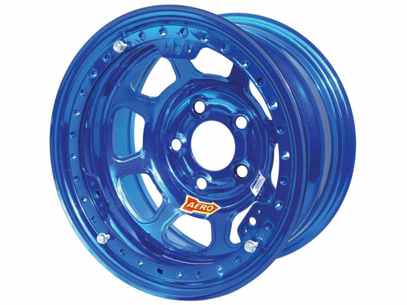UPC 740078778691 product image for 53-985030BLU 53-Series IMCA Rolled Beadlock Wheel - Blue & Chrome - 15 x 8 in. - | upcitemdb.com