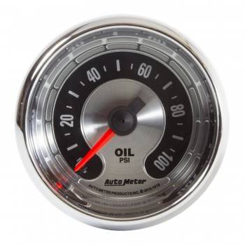 1219 2.06 In. American Muscle Oil Pressure Gauge - 0-100 Psi
