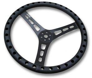 UPC 013010000038 product image for 13515-B Lightweight Aluminum 15 in. Steering Wheel - 2.50 in. Dish - Black | upcitemdb.com