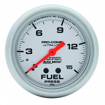4411 Ultra-lite Fuel Pressure Gauge - 2.62 In. - 0-15 Psi