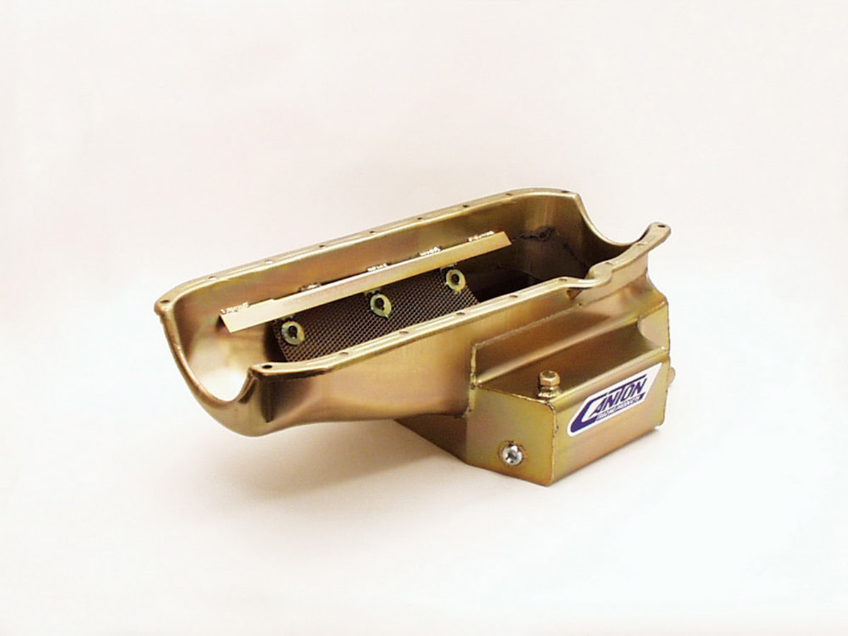 Canton 11-120 7 in. Competition Series Circle Track Wet Sump Oil Pan - Small Block Chevy Pre-80 Block Canton 11-120 7 in. Competition Series Circle Track Wet Sump Oil Pan - Small Block Chevy Pre-80 Block