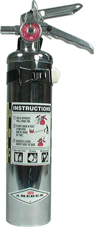 Allstar Performance ALL10501 2.5 lbs Fire Extinguisher Chrome Allstar Performance ALL10501 2.5 lbs Fire Extinguisher Chrome