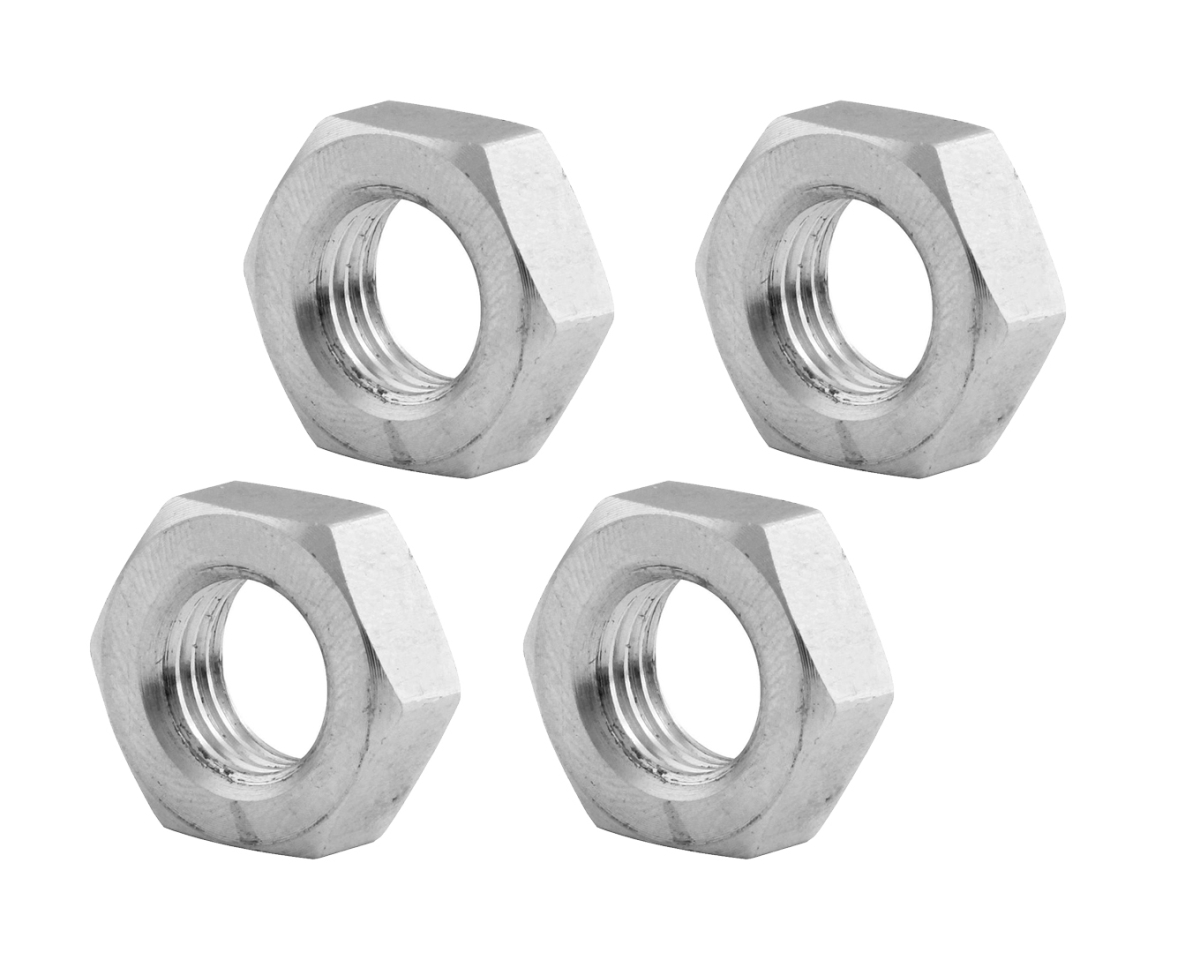 All18274 0.38 In. 24 Right Hand Aluminum Jam Nuts - Pack Of 4