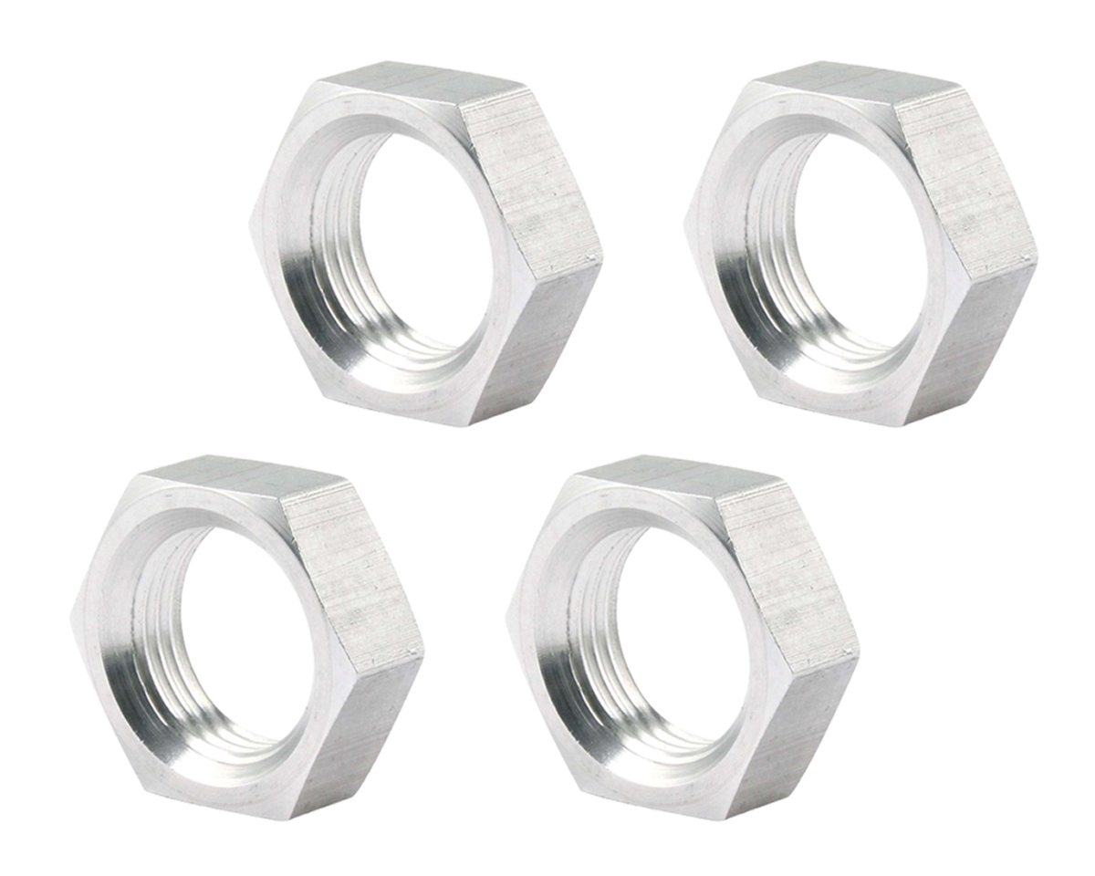 All18296 0.63 In. 18 Right Hand Aluminum Thin Od Jam Nuts - Pack Of 4