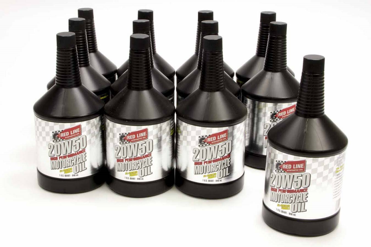 Redline Oil RED42524 20W50 Motorcycle Oil - 1 qt. - Case of 12 Redline Oil RED42524 20W50 Motorcycle Oil - 1 qt. - Case of 12
