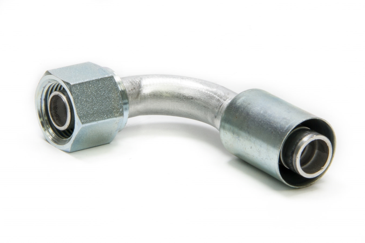 Vintage Air VIN354300 Hose End Fitting - 90 deg 0.62 in. Hose Crimp to 10 AN Female O-Ring Aluminum & Steel - Cadmium & Natural Vintage Air VIN354300 Hose End Fitting - 90 deg 0.62 in. Hose Crimp to 10 AN Female O-Ring Aluminum & Steel - Cadmium & Natural