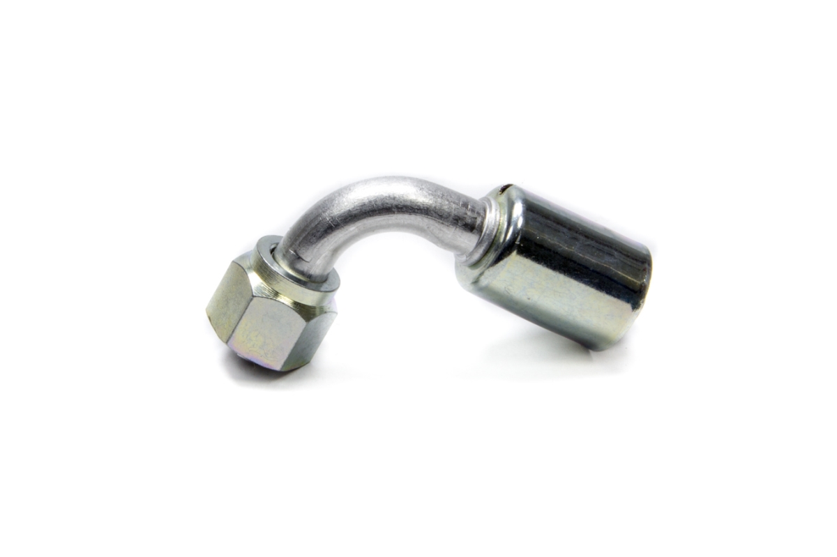 Vintage Air VIN35832-VUG Hose End Fitting - AC Refrigerant 90 deg 8 AN Hose Crimp to 8 AN Female O-Ring - Aluminum & Steel Vintage Air VIN35832-VUG Hose End Fitting - AC Refrigerant 90 deg 8 AN Hose Crimp to 8 AN Female O-Ring - Aluminum & Steel