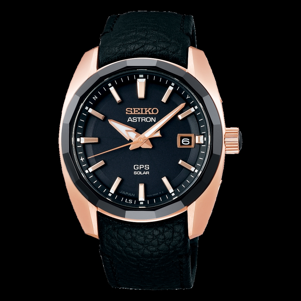 SSJ012  SSJ012 Astron Solar Quartz Men Watch - Black