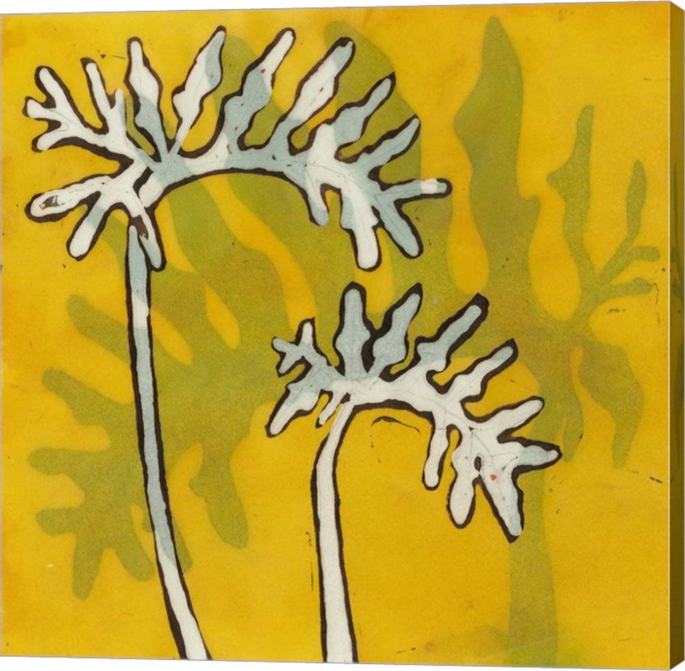 C730513-0120000-aaaacma Gold Batik Botanical V By Andrea Davis Canvas Wall Art - 12 X 12 In.