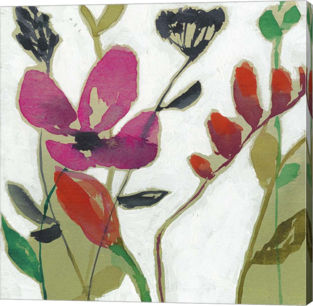 C947566-0120000-aaaacma Vivid Flowers I By Jennifer Goldberger Canvas Wall Art - 12 X 12 In.