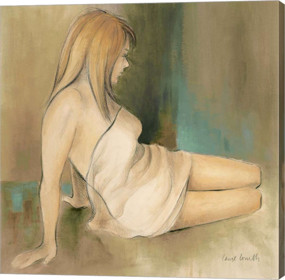 C870422-0120000-aaaacma Waking Woman Ii Green By Lanie Loreth Canvas Wall Art - 12 X 12 In.