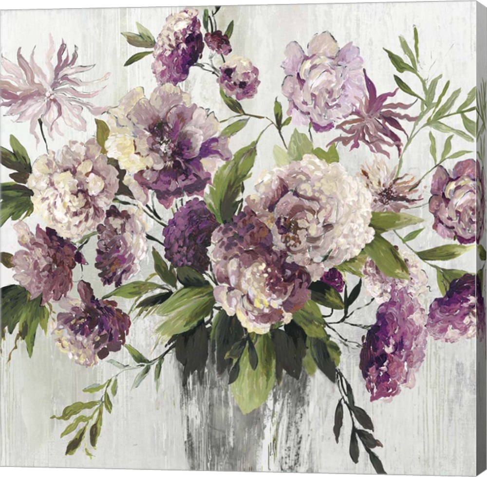 C949196-0120000-aaaacma Purple Bouquet By Asia Jensen Canvas Wall Art - 12 X 12 In.
