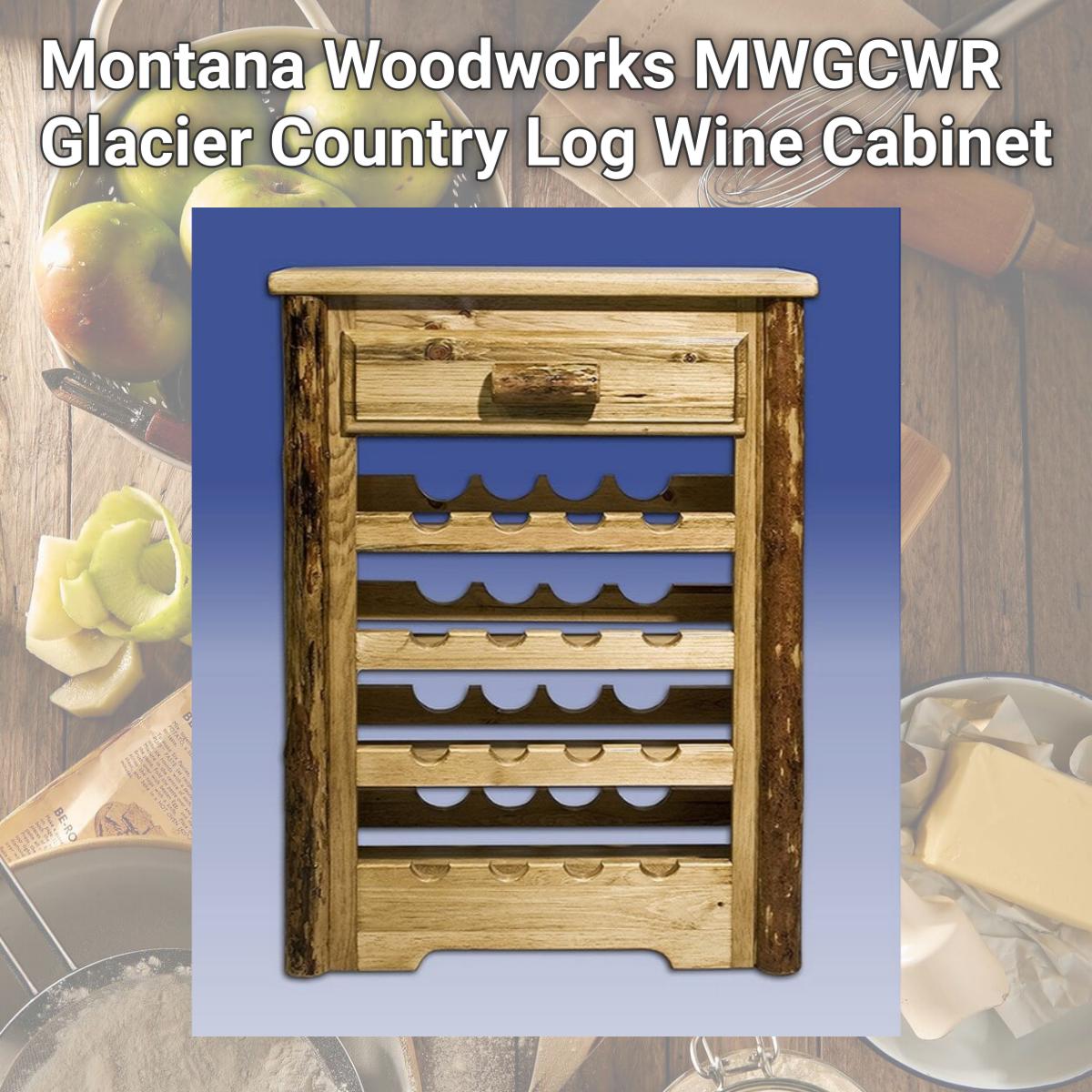Picture of Montana Woodworks MWGCWR Glacier Country Log Wine Cabinet