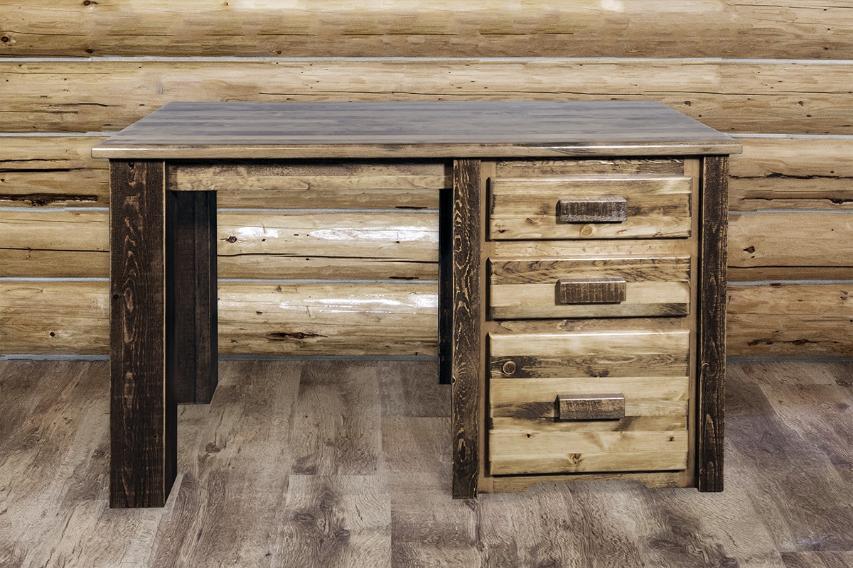 Homestead Collection Office Desk, Stain & Lacquer Finish