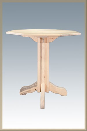 Mwhcpttv36 Homestead Pub Table, Clear Lacquer