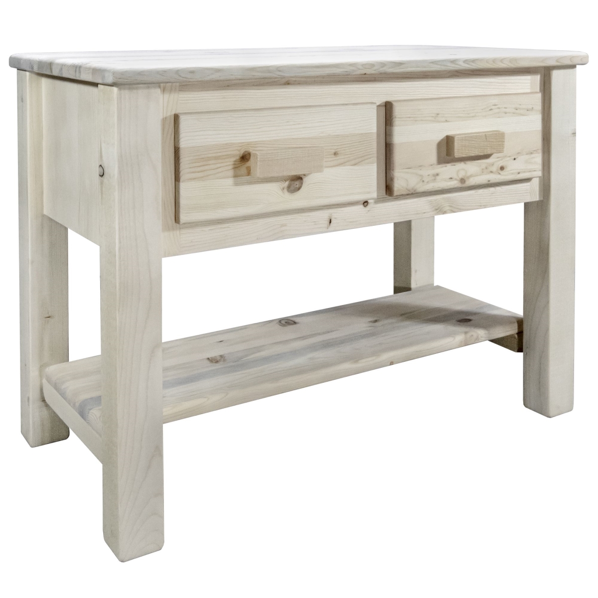 Mwhccontblw2drv Homestead Collection Console Table With 2 Drawers, Clear Lacquer - 5.5 X 11.75 X 10.5 In.