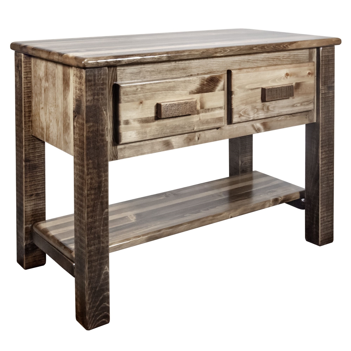 Mwhccontblw2drsl Homestead Collection Console Table With 2 Drawers, Stain & Clear Lacquer - 5.5 X 11.75 X 10.5 In.
