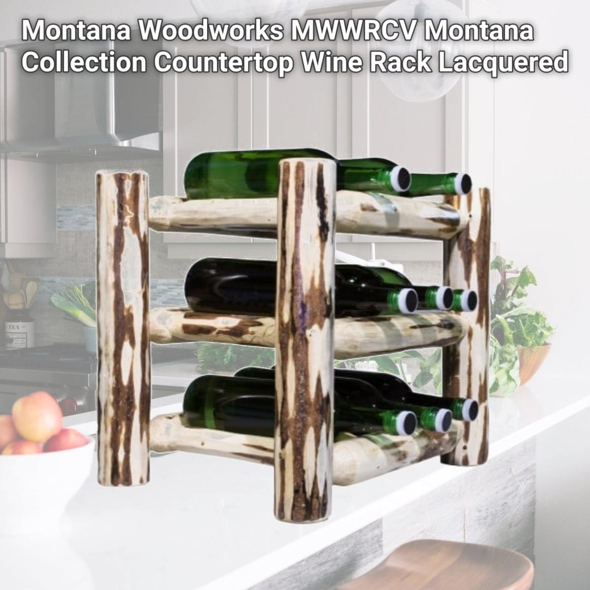Picture of Montana Woodworks MWWRCV Montana Collection Countertop Wine Rack Lacquered