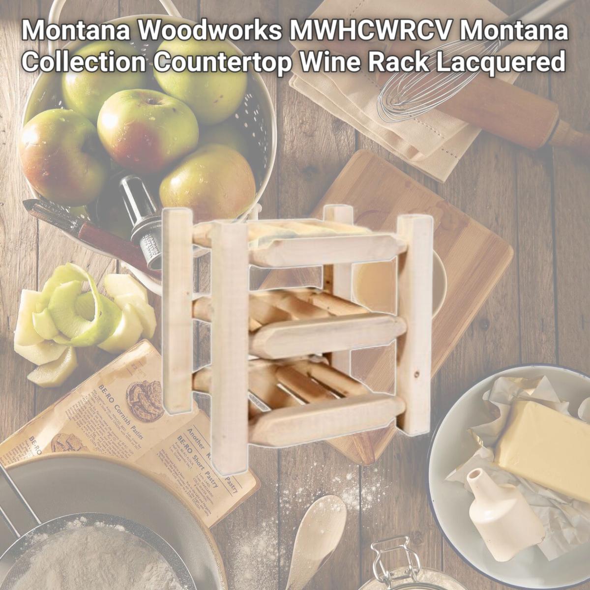 Picture of Montana Woodworks MWHCWRCV Montana Collection Countertop Wine Rack Lacquered