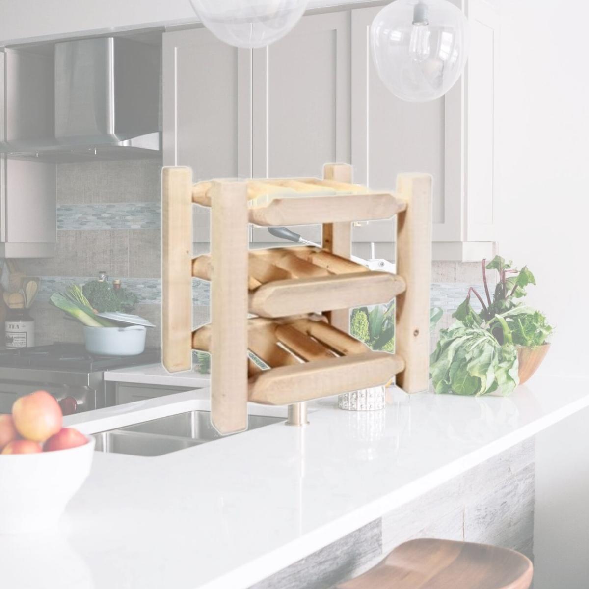 Picture of Montana Woodworks MWHCWRCV Montana Collection Countertop Wine Rack Lacquered