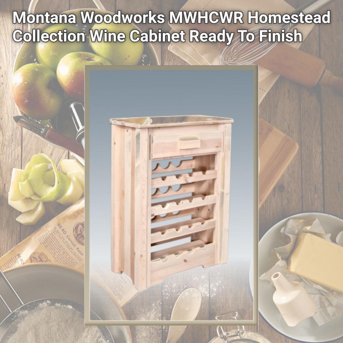 Picture of Montana Woodworks MWHCWR Homestead Collection Wine Cabinet Ready To Finish