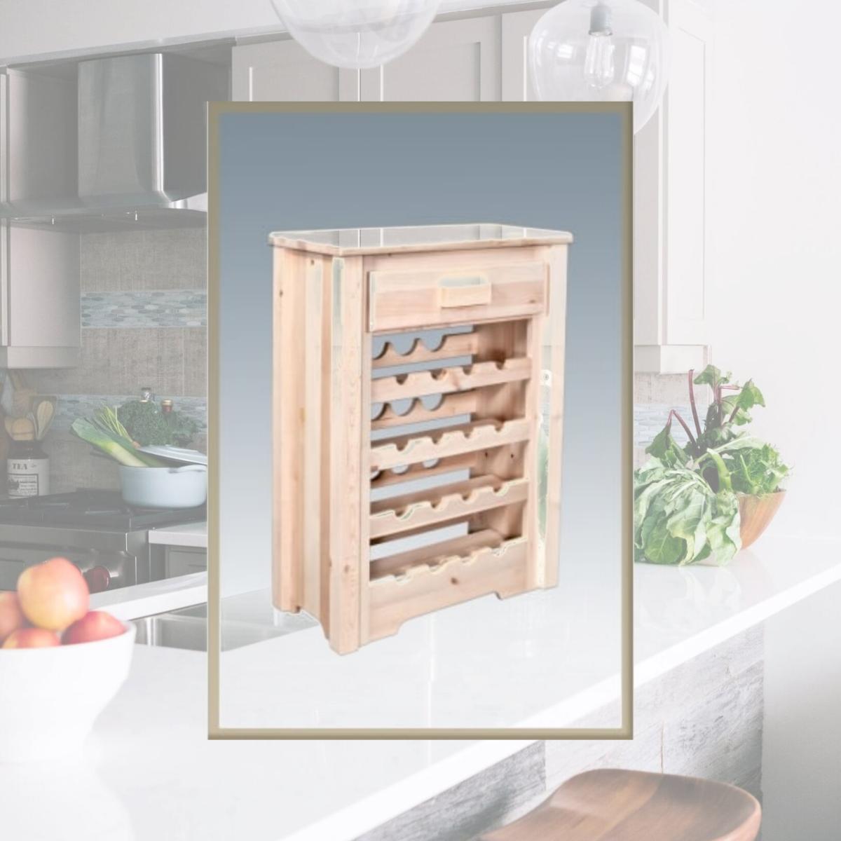 Picture of Montana Woodworks MWHCWR Homestead Collection Wine Cabinet Ready To Finish