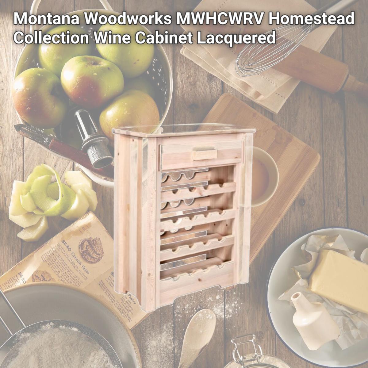 Picture of Montana Woodworks MWHCWRV Homestead Collection Wine Cabinet Lacquered