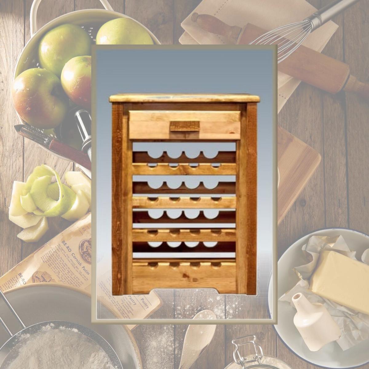Picture of Montana Woodworks MWHCWRSL Homestead Collection Wine Cabinet Stained and Lacquered